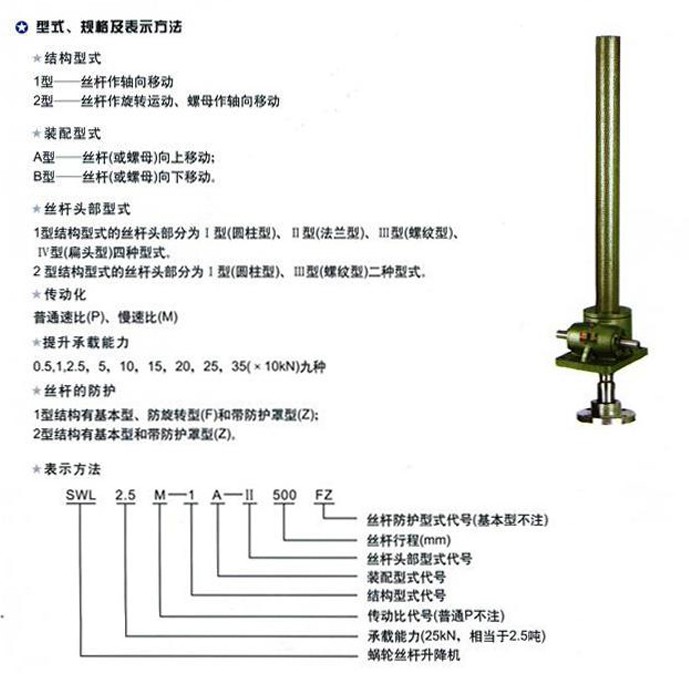 SWL丝杆升降机(蜗轮蜗杆减速机)1